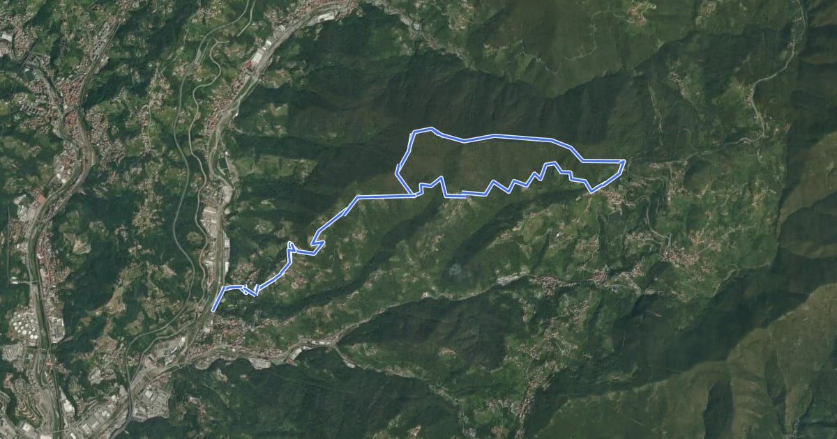 Маршрут Circuito della Dominante - Nordic Walking Croce di Vie на спутниковом снимке