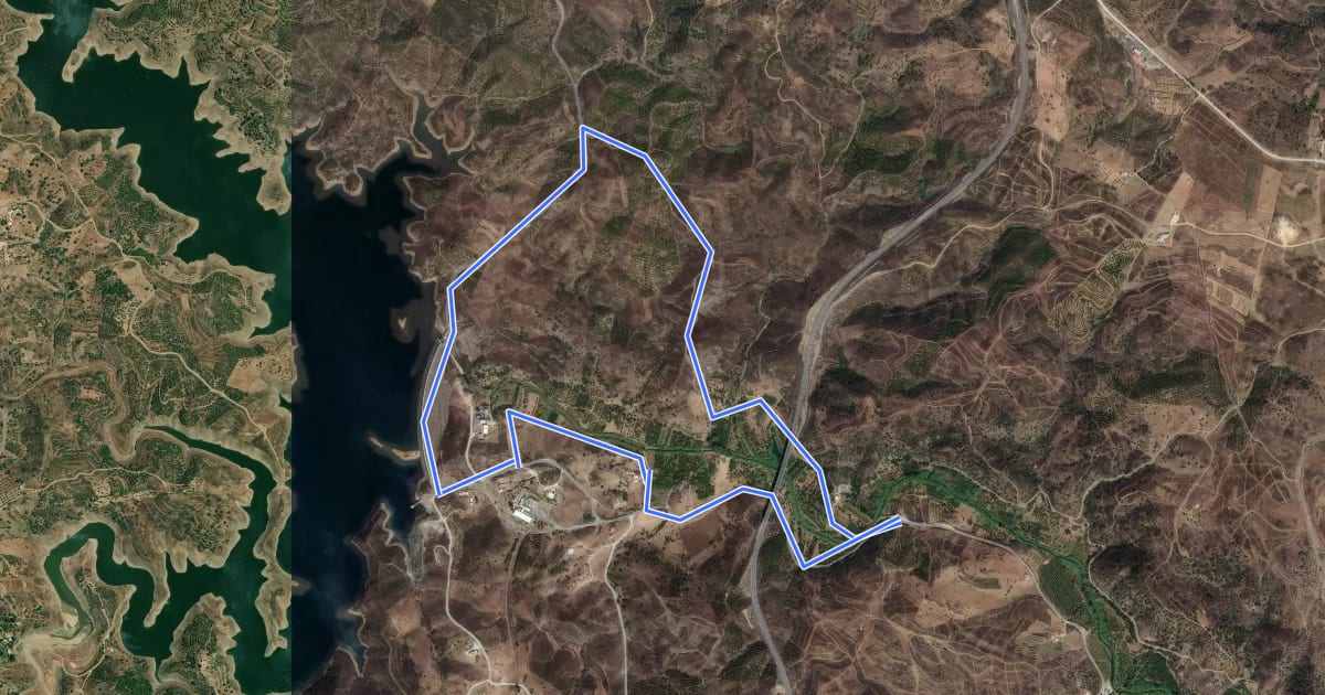 Маршрут Circuito do Beliche на спутниковом снимке