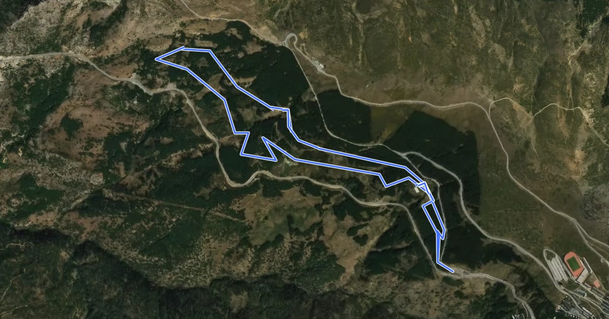 Маршрут Circuito Fuente Alta на спутниковом снимке