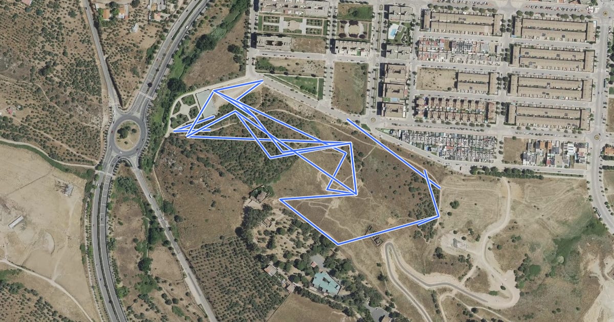 Маршрут Circuito Pozo de las Nieves на спутниковом снимке