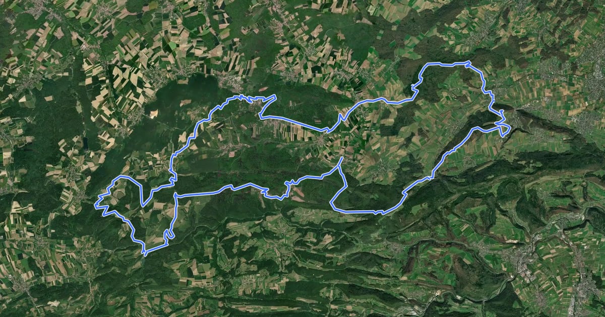 Маршрут Circuits des Trois Châteaux на спутниковом снимке