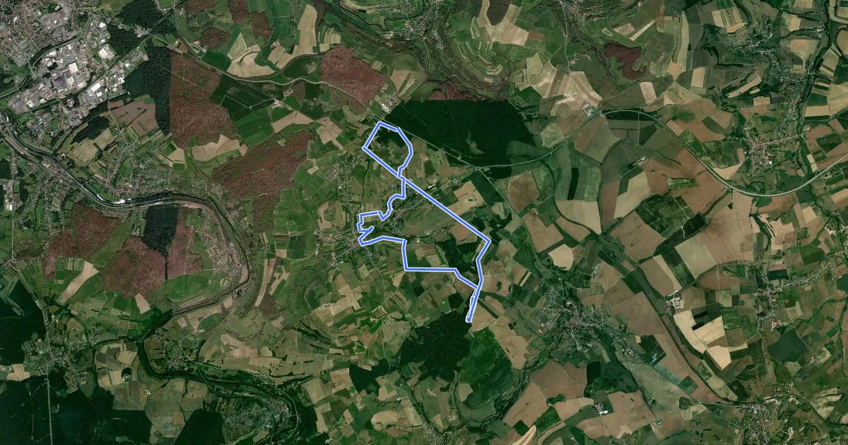 Маршрут Circuits éoliennes на спутниковом снимке