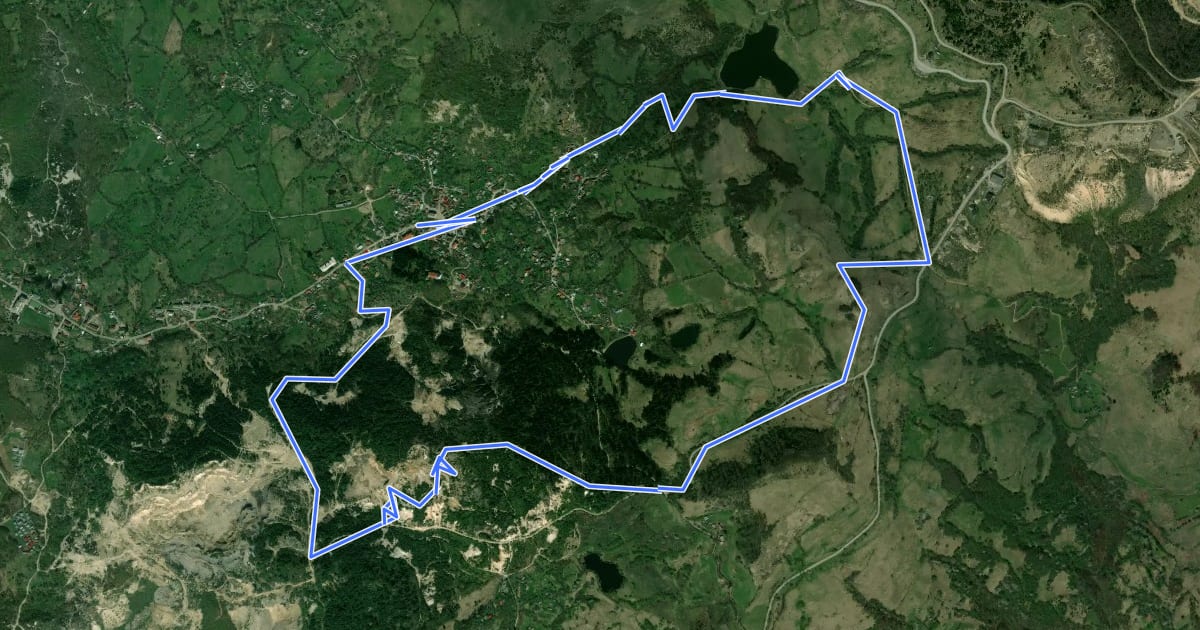 Маршрут Circuitul Monumentelor naturii на спутниковом снимке