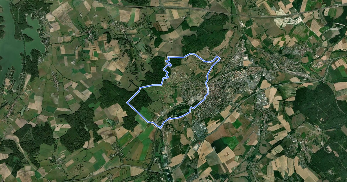 Маршрут Circulaire de la Sarre à Sarrebourg на спутниковом снимке