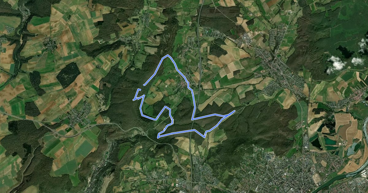 Маршрут Circulaire des Environs de Thionville на спутниковом снимке