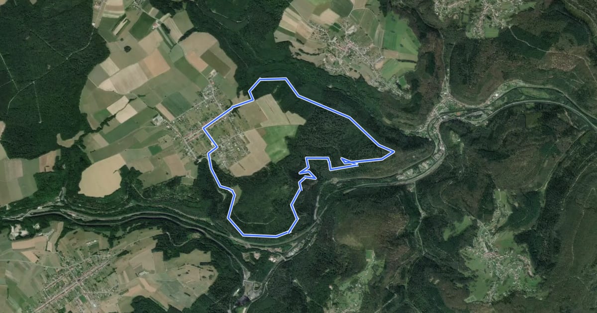 Маршрут Circulaire Nord de Henridorff на спутниковом снимке