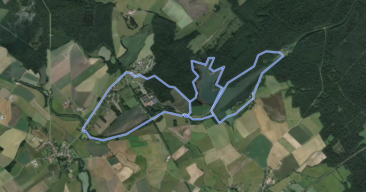 Маршрут Circulaires à Réchicourt-le-Château - Moussey на спутниковом снимке