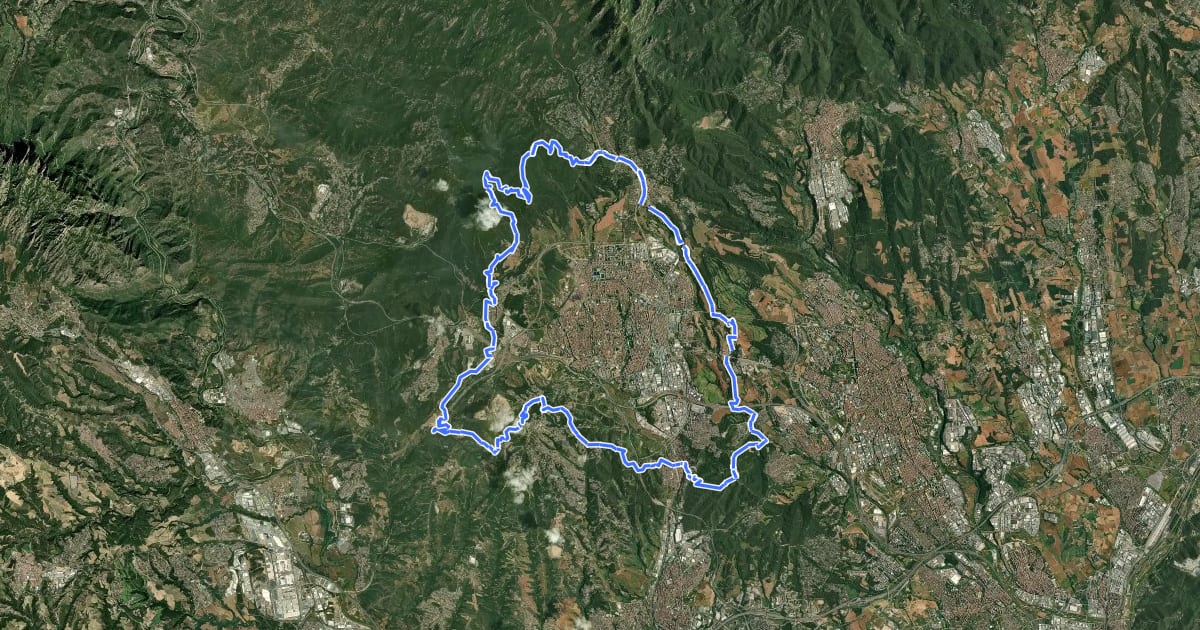 Маршрут Circular d'Ègara - Terrassa на спутниковом снимке