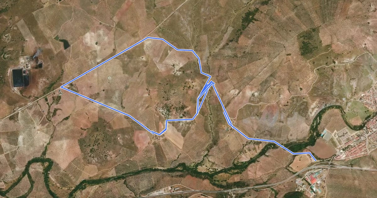 Маршрут Circular de las Hermanillas на спутниковом снимке