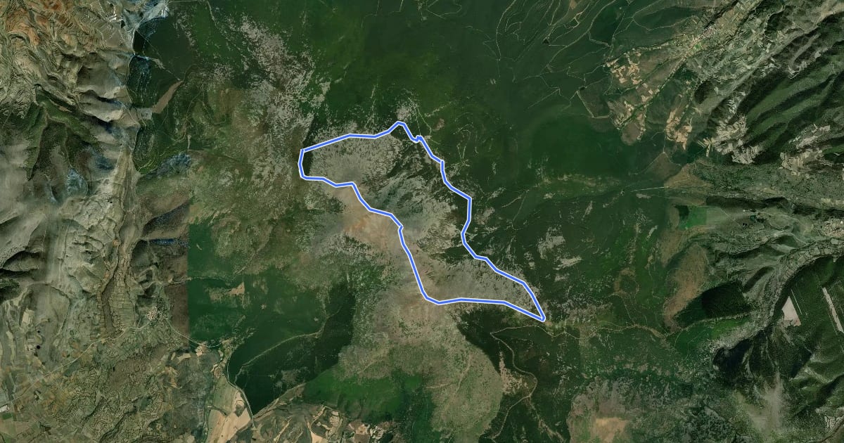 Маршрут Circular del Moncayo на спутниковом снимке