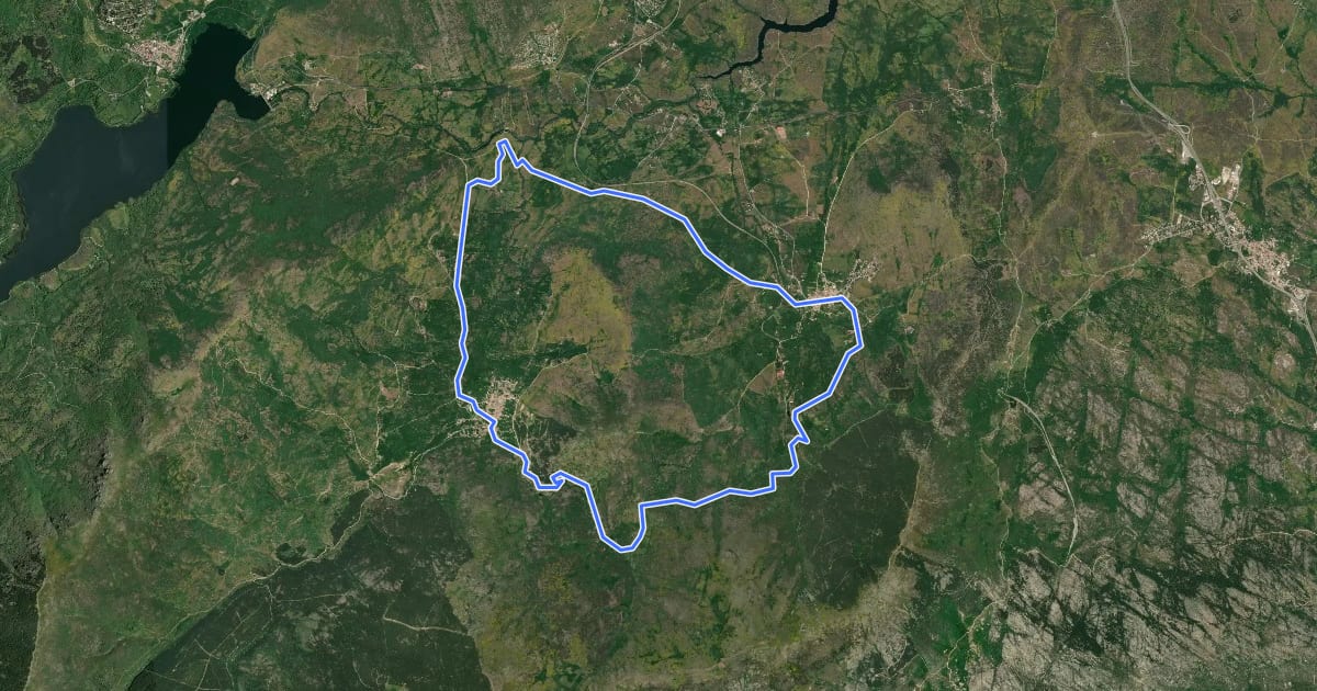 Маршрут Circular Garganta Montes a Canencia на спутниковом снимке