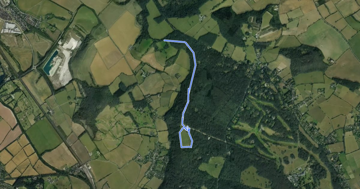 Маршрут Circular Meadow Mobility Trail & Linear Duncombe Terrace Mobility Trail, Ashridge Estate на спутниковом снимке