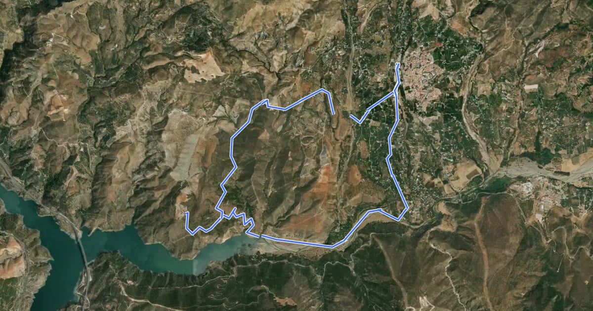 Маршрут Circular Órgiva-La Chuca-Rio Guadalfeo-Órgiva на спутниковом снимке