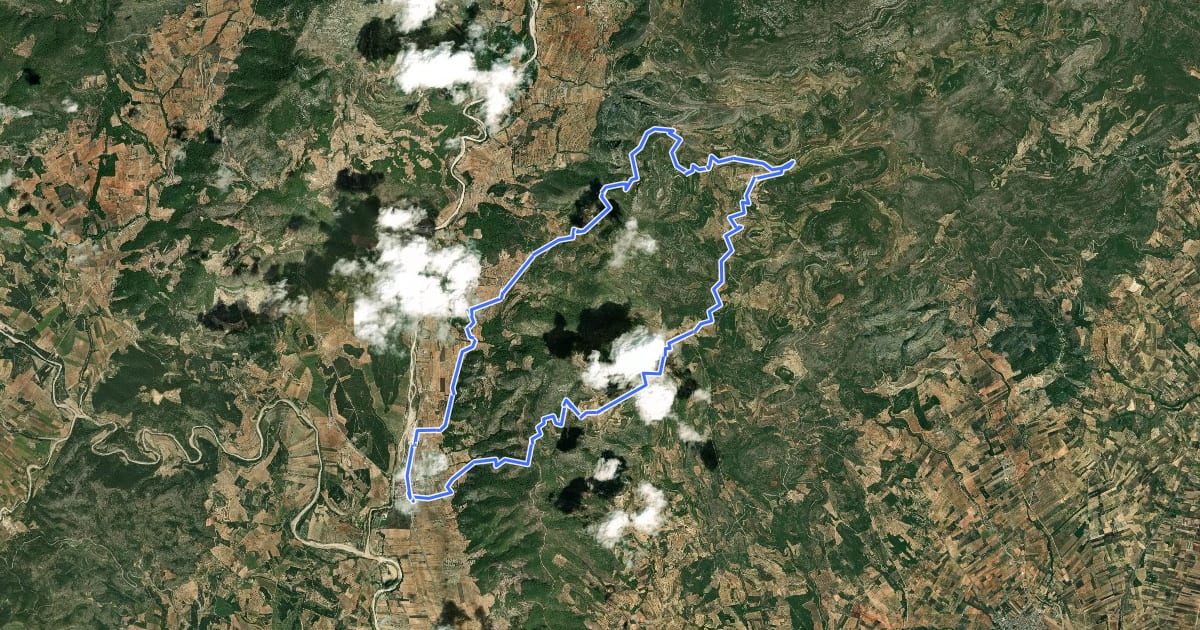 Маршрут Circular Serra d'en Galceran - els Ivarsos на спутниковом снимке