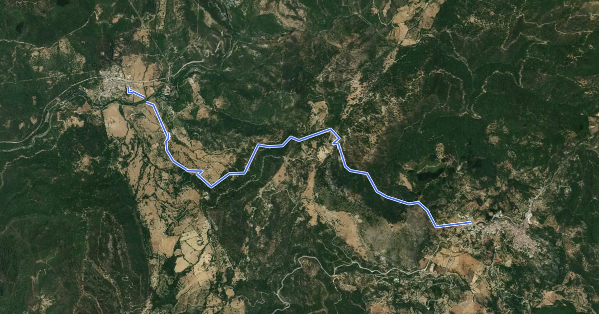 Маршрут Circular Sierra del Hacho на спутниковом снимке