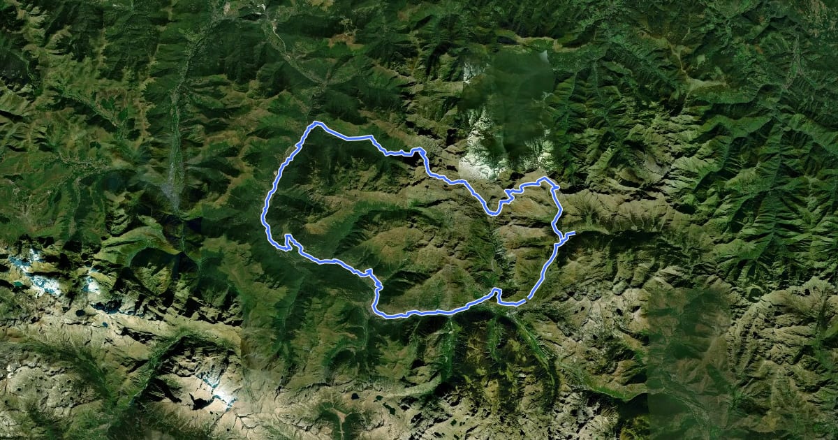 Маршрут Circular Val d'Aran на спутниковом снимке