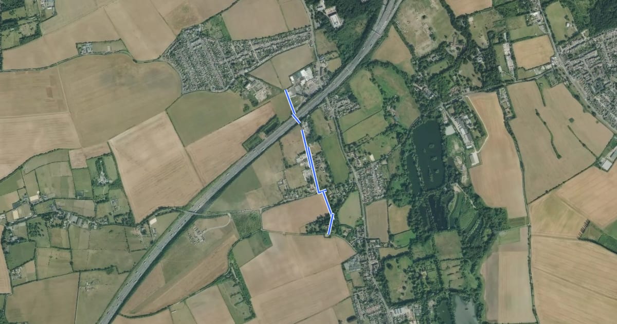 Маршрут Circular Walk from Darent Valley Path D на спутниковом снимке