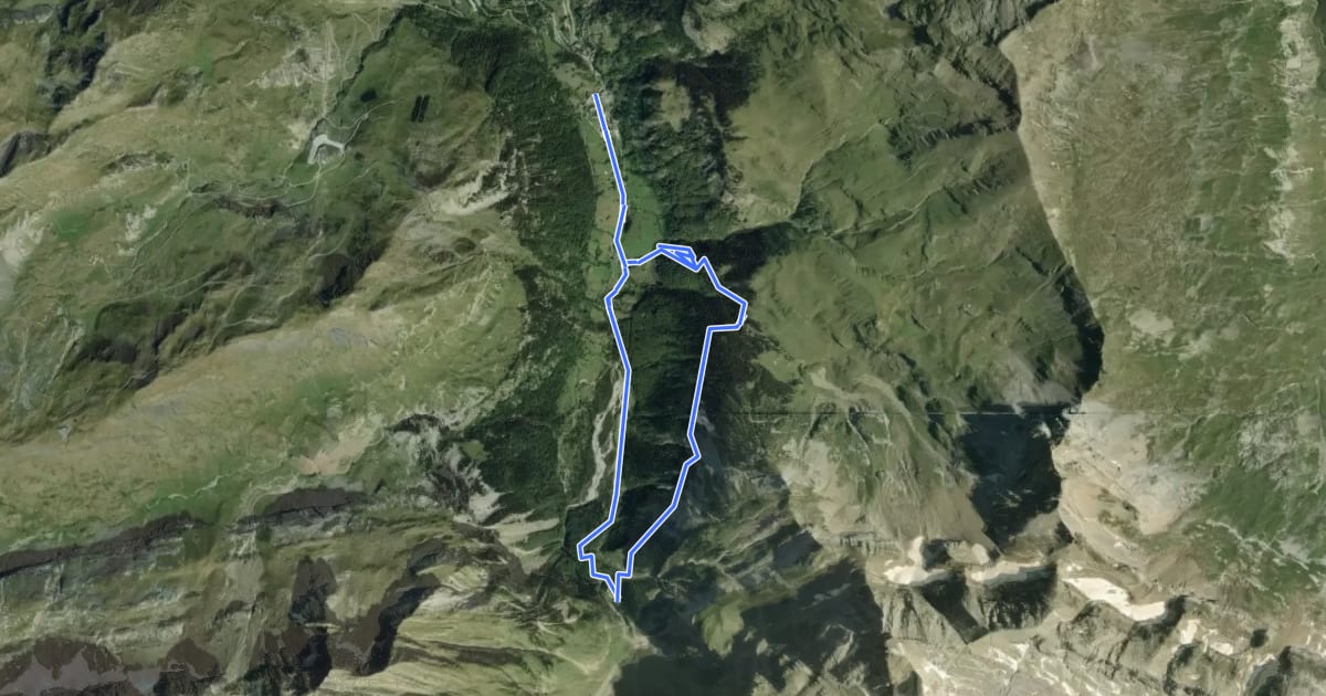 Маршрут Cirque de Gavarnie на спутниковом снимке