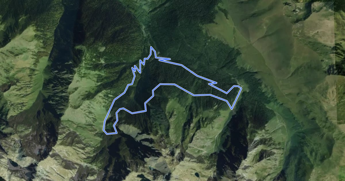 Маршрут Cirque de la Glère на спутниковом снимке