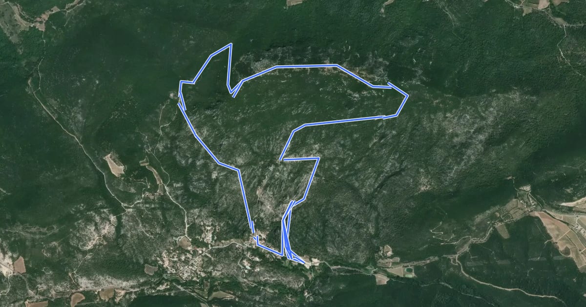 Маршрут Cirque de Mourèze на спутниковом снимке