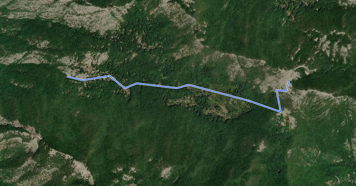 Маршрут Cisterna Cupa-Monte Forte на спутниковом снимке