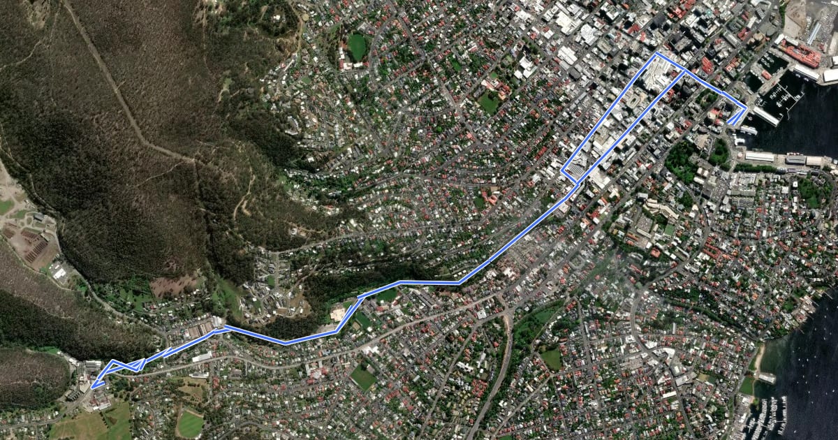 Маршрут City and Nature Trail на спутниковом снимке