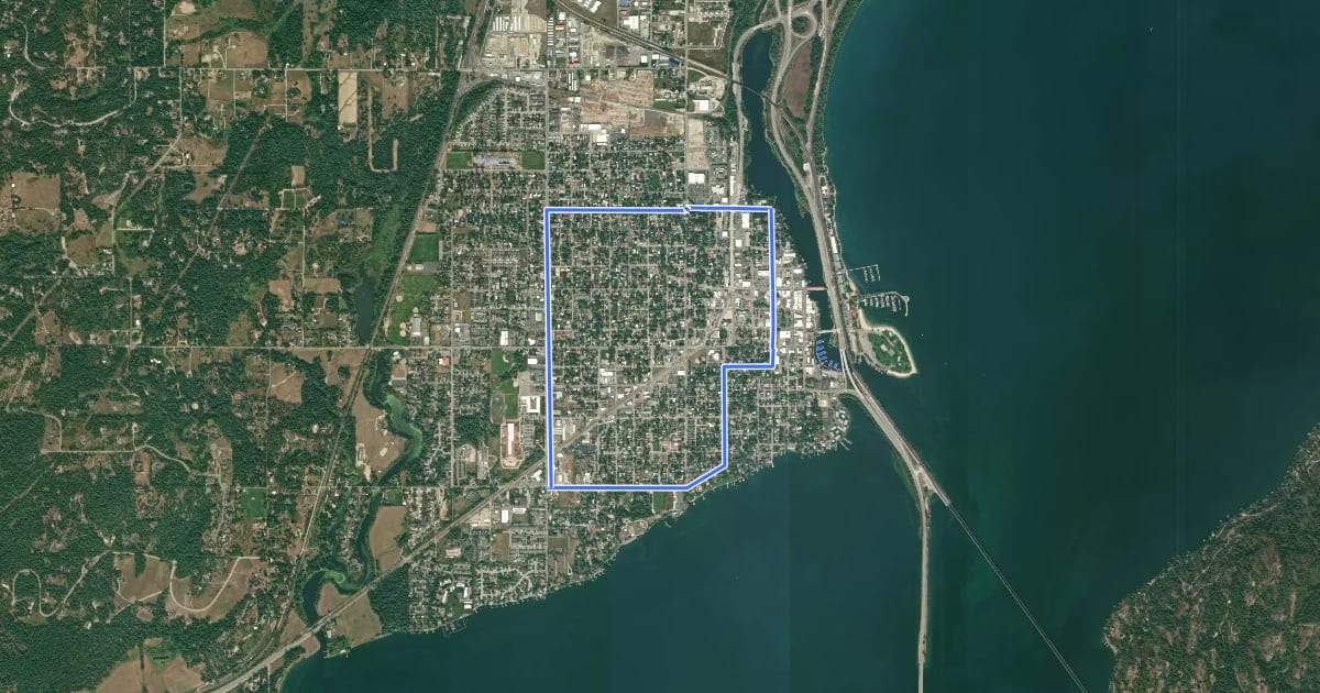 Маршрут City Loop на спутниковом снимке
