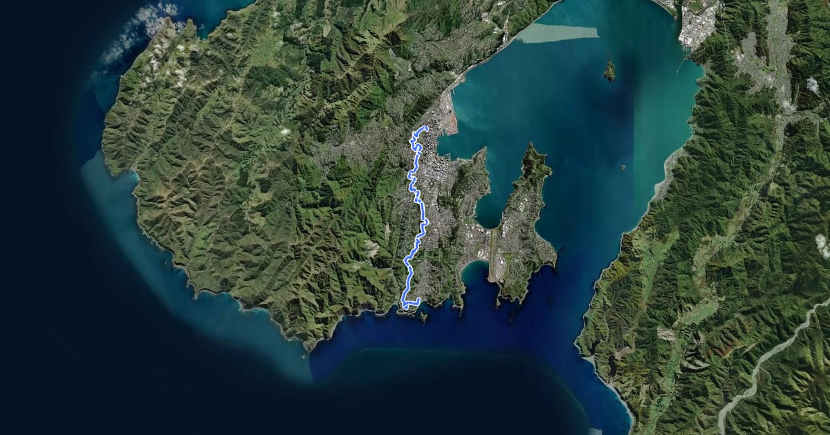 Маршрут City to Sea Walkway на спутниковом снимке