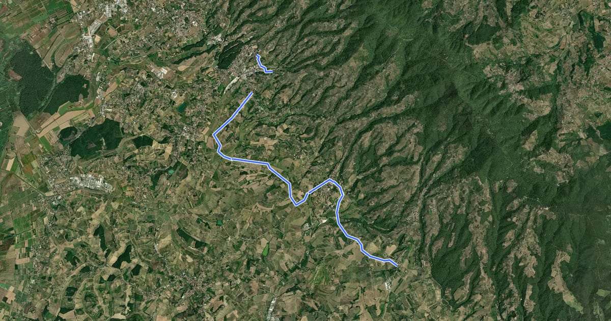 Маршрут City Tours West of Florence на спутниковом снимке