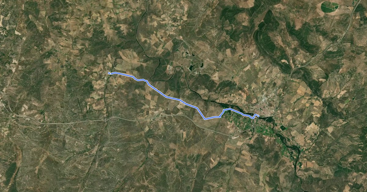 Маршрут Ciudades Amuralladas 4: Ciudad Rodrigo-Gallegos de Argañán на спутниковом снимке