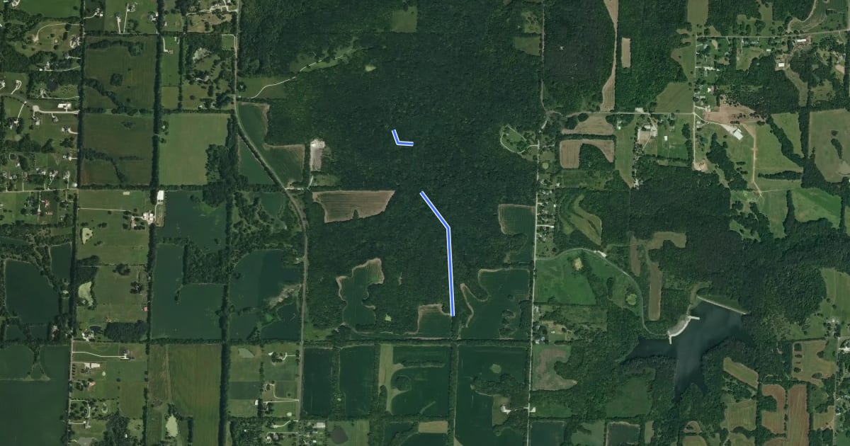 Маршрут Civil War Trail на спутниковом снимке