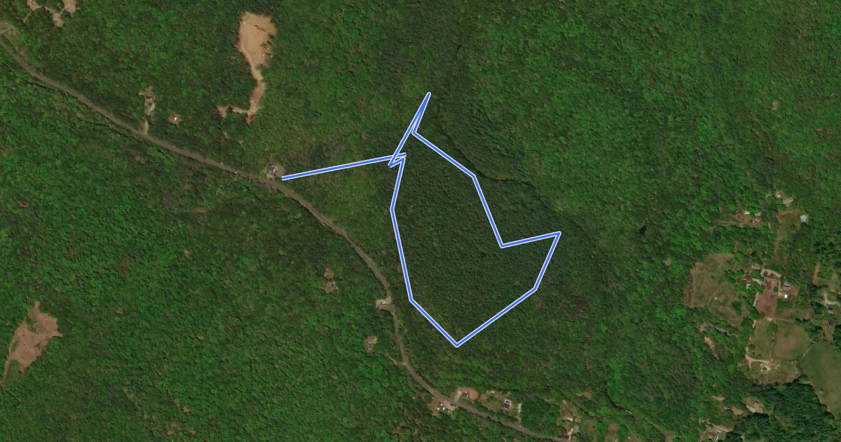 Маршрут Clam River Loop на спутниковом снимке