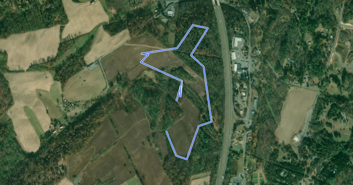Маршрут Clarence Trail (Green) на спутниковом снимке
