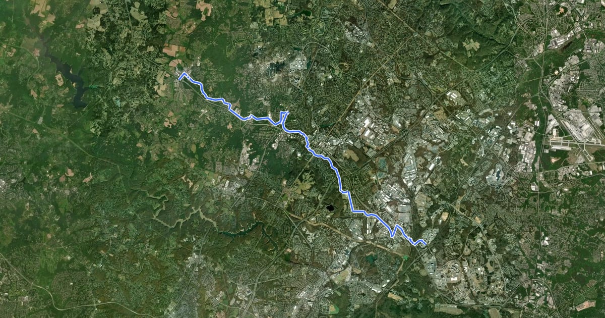 Маршрут Clarksville-Fort Meade Signed State Bicycle Route на спутниковом снимке