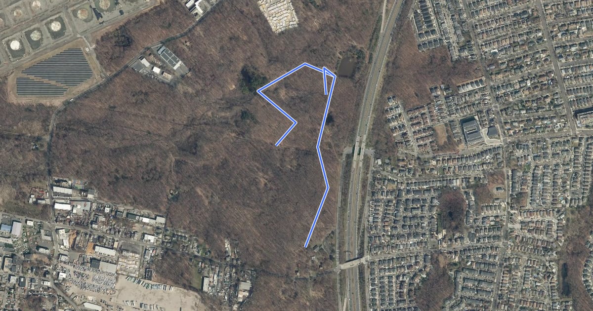Маршрут Clay Pit Pond Trail на спутниковом снимке