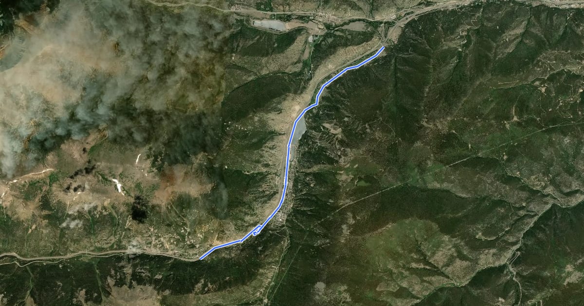 Маршрут Clear Creek Greenway на спутниковом снимке