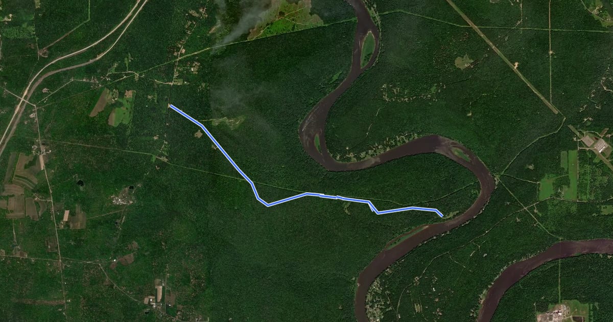 Маршрут Clear Creek - Pipeline Trail на спутниковом снимке