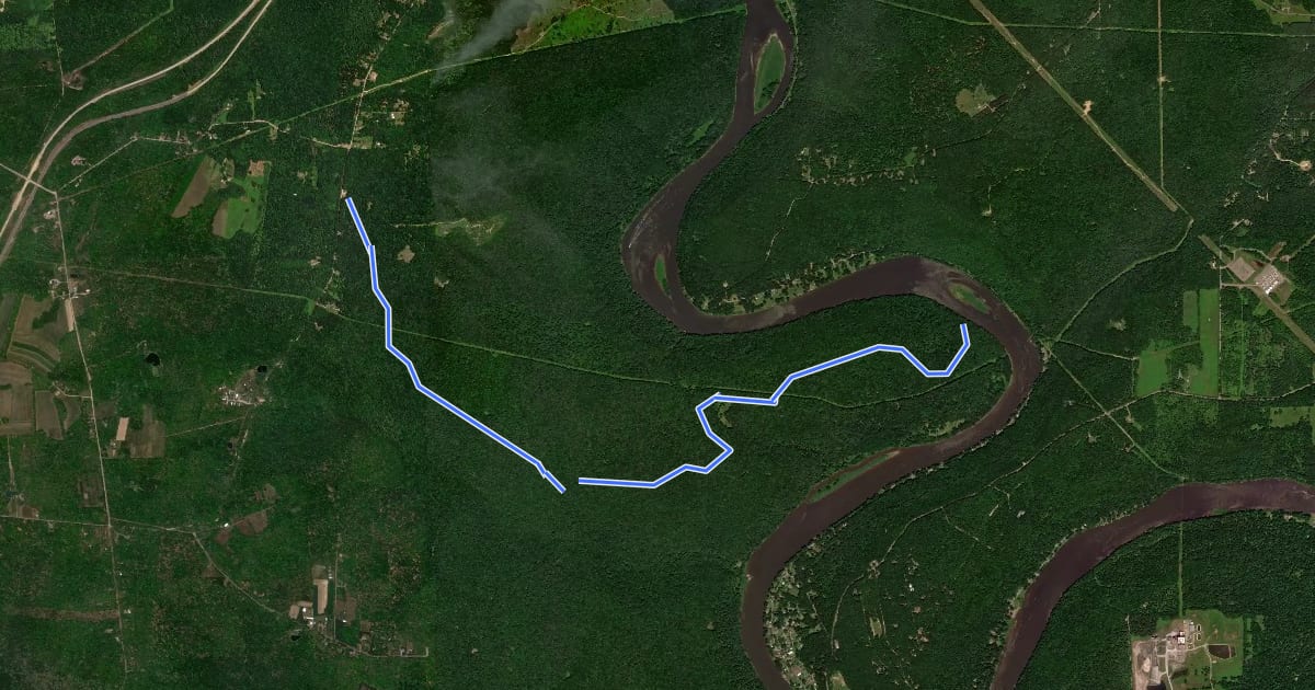 Маршрут Clear Creek - Ridge Trail на спутниковом снимке