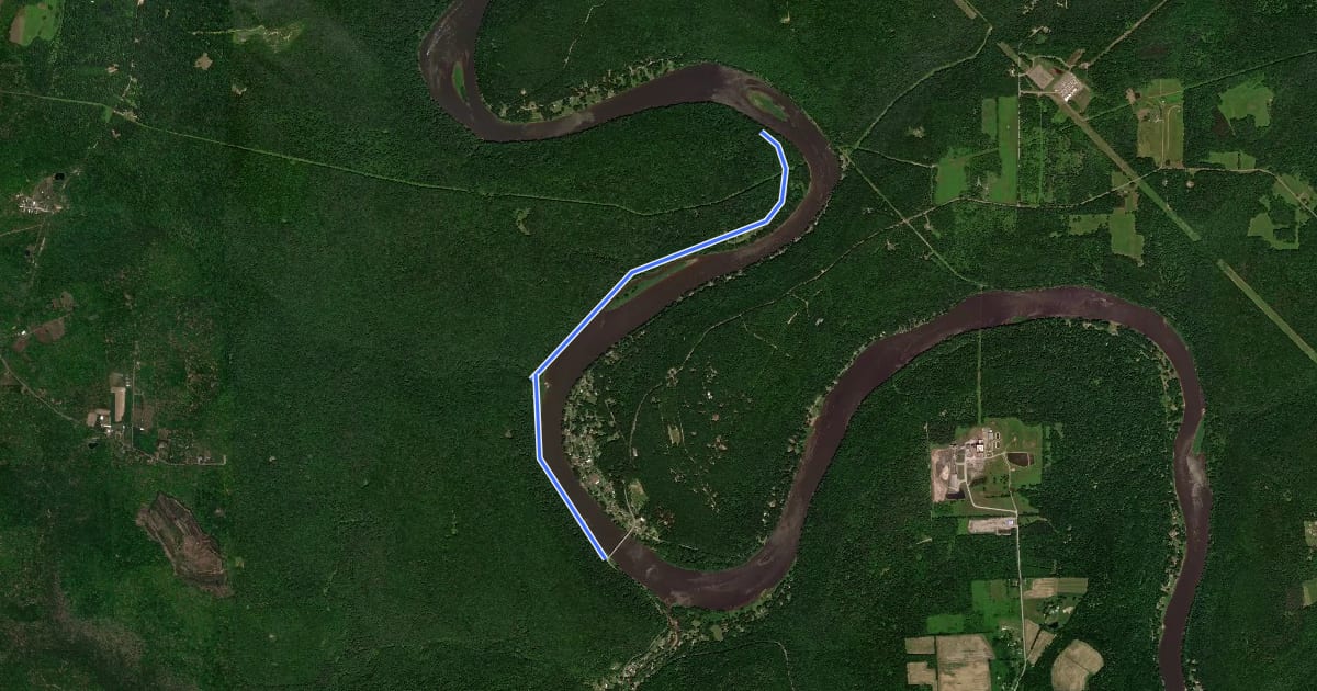 Маршрут Clear Creek - River Trail на спутниковом снимке