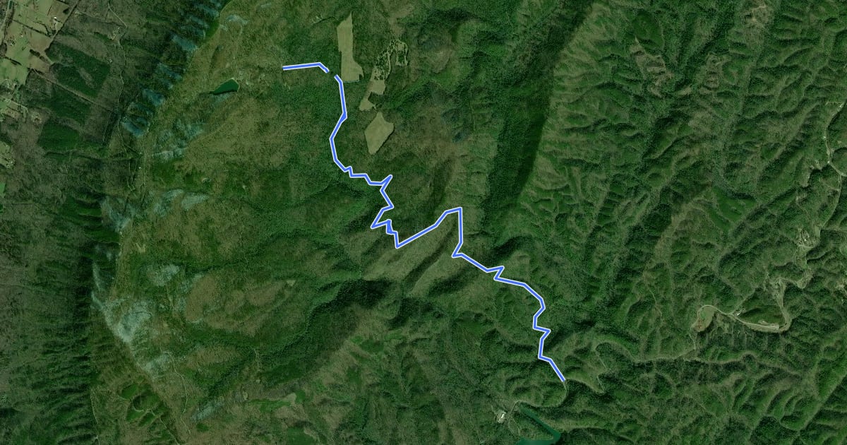 Маршрут Clear Creek Trail на спутниковом снимке