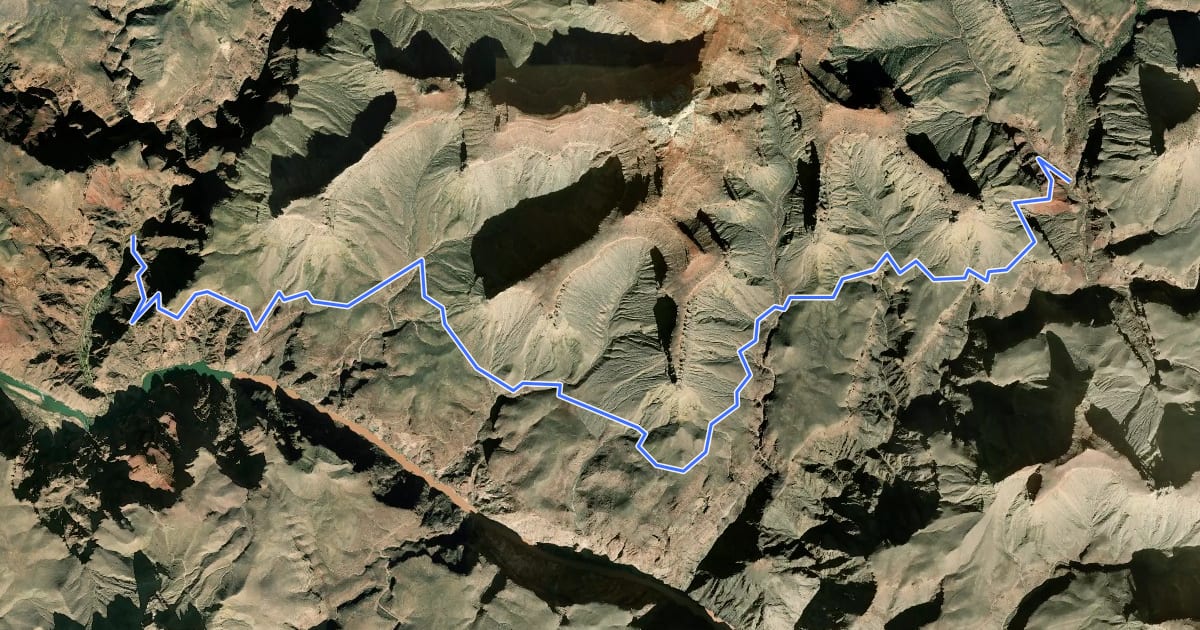 Маршрут Clear Creek Trail на спутниковом снимке