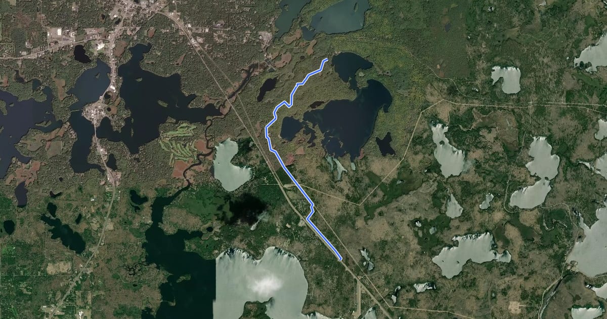Маршрут Clear Lake Paved Bike Path на спутниковом снимке