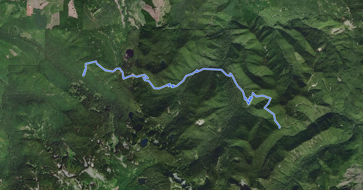 Маршрут Clearwater Trail на спутниковом снимке