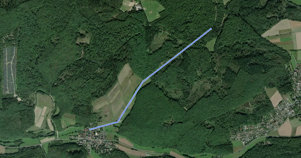 Маршрут Cleeberg - Weiperfelden на спутниковом снимке