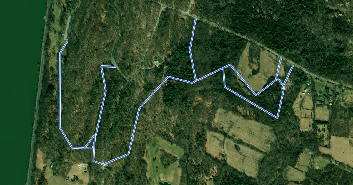 Маршрут Clermont Bridle Trail на спутниковом снимке