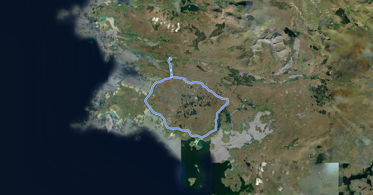 Маршрут Clifden Cycle Hub - Loop 4 на спутниковом снимке