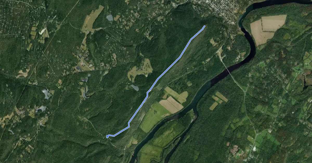 Маршрут Cliff Trail на спутниковом снимке