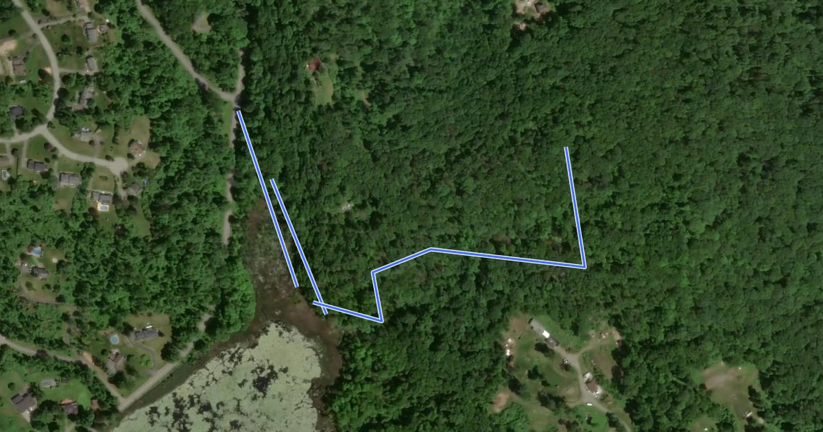 Маршрут Cliff Trail на спутниковом снимке