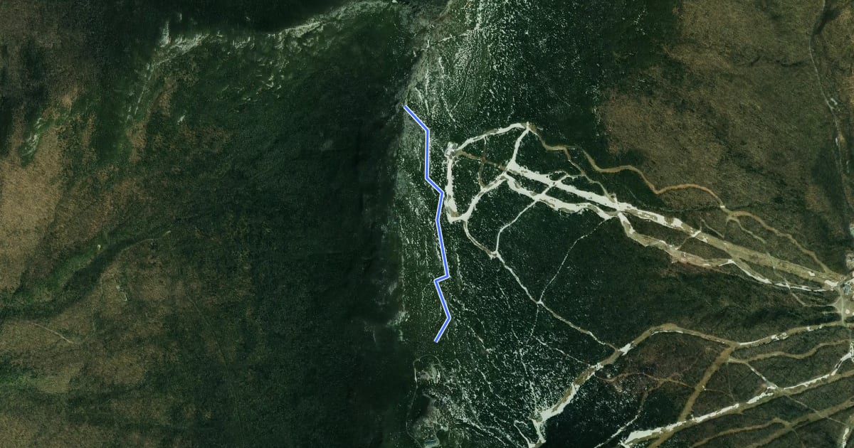 Маршрут Cliff Trail на спутниковом снимке