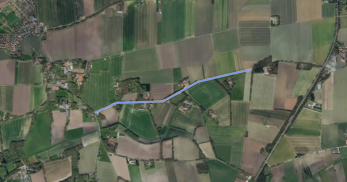 Маршрут Cloppenburg (40) - Lastrup (71) на спутниковом снимке